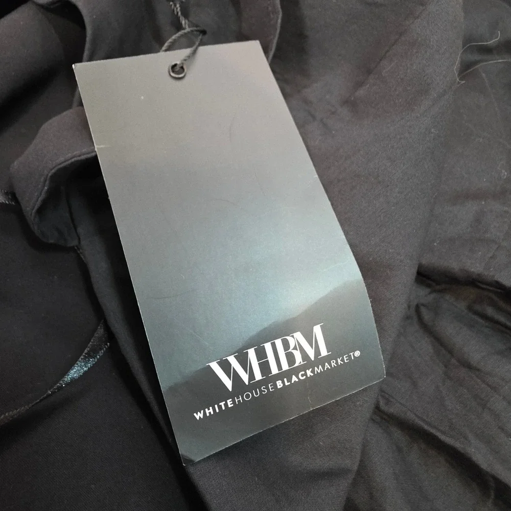 White‎ House Black Market WHBM Womens 16 Black Fit & Flare Mini Sundress NWT